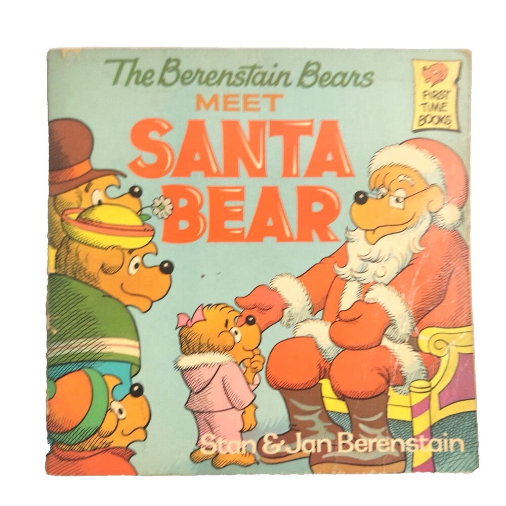 Berenstain Bears Meet Santa Bear 1984 Vintage Paperback First Time Books